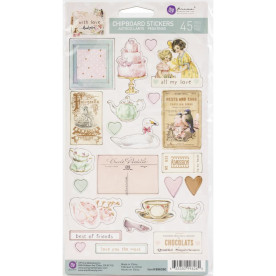 Набір картонних чіпбордів стікерів, With Love Stickers, 46 шт, Prima