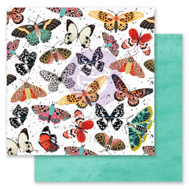 Скрапбумага Butterflies Galore - Painted Floral, 30х30 см, Prima
