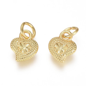 Подвеска Сердечко с колечком, цвет золото, 9.5х7.5 мм, 1 шт