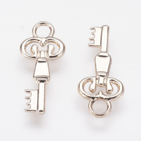 Підвіска, Ключ, світле золото, 30x12x2 мм