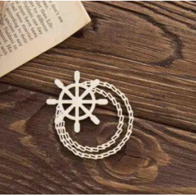 Чипборд Штурвал с цепями, Woodchic