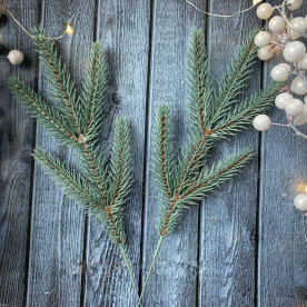 Гілка хвої лита, Ялина альпійська блакитна, 5 лапок, 1 шт, довжина 26 см