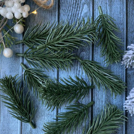 Набір гілочок хвої, Однарка коротун, 5 шт, зелений, пластик, 12 см