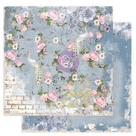 Двосторонній скраппапір з фольгуванням Where Peacocks Gather, 30х30 см, Prima