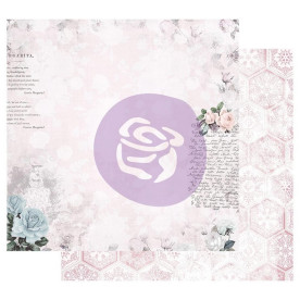 Скраппапір двосторонній з фольги Waiting for the One - Poetic Rose, Prima