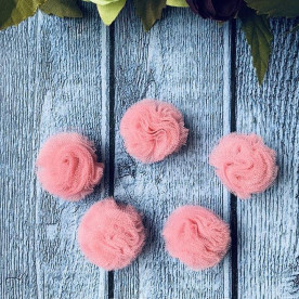 Помпон из фатина, розовая пудра, 2,5 см