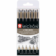 Набір лінерів PIGMA MICRON 6шт, Sakura