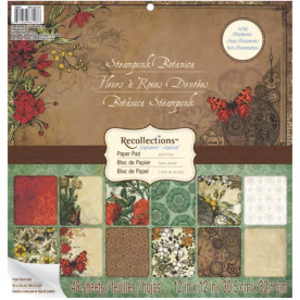 Набор бумаги Steampunk Botanica, 30*30 см, 24 листа Recollections
