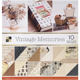 Набір паперу Vintage Memories 30х30 см з ефектами 18 аркушів DCWV