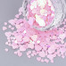 Набір паєток, Серденька, рожевий, близько 10 грам, від 3 до 5,5 мм, товщина 0,4 мм