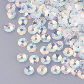 Набір паєток Об'ємні кружечки, прозорий, 4.5 мм, близько 10 грам