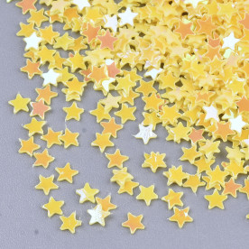 Набір паєток Зірочки, колір жовтий, 2.6 мм, близько 10 грам