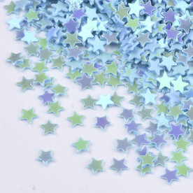 Набор пайеток, Звездочки, насыщенный голубой, около 10 грамм, от 2,6х0,4 мм
