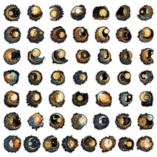 Набор наклеек Богиня луны, водостойкие, 4-8 см, 50 штук