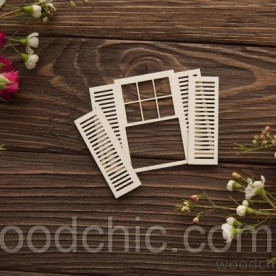 Чіпборд, Вікно з віконницями + віконниці 1, Woodchic