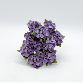 Набор декоративных розочек сиренево-фиолетового цвета, 5 шт, 25 мм