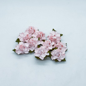Набір декоративних трояндочок ніжно-рожевого кольору, 5 шт, 25 мм
