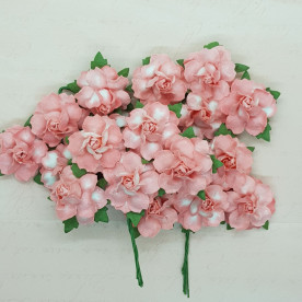 Набір декоративних трояндочок рожевого кольору, 5 шт, 25 мм