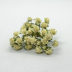 Набор розочек 10 мм, 10 шт, цвет кремовый