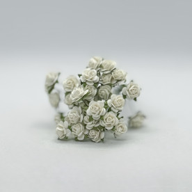 Набір трояндочок 10 мм, 10 шт, колір білий