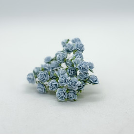 Набор розочек 10 мм, 10 шт, цвет голубой
