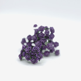 Набір трояндочок 10 мм, 10 шт, колір темно-фіолетовий