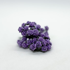 Набор розочек 10 мм, 10 шт, цвет фиолетовый