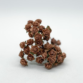 Набір трояндочок 10 мм, 10 шт, колір коричневий