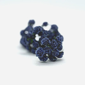 Набор розочек 10 мм, 10 шт, цвет синий джинс