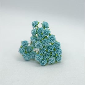 Набір трояндочок 10 мм, 10 шт, колір бірюзовий