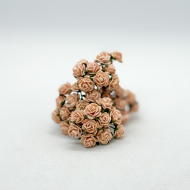 Набор розочек 10 мм, 10 шт, цвет персиковый