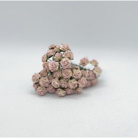 Набір трояндочок 10 мм, 10 шт, колір кремово-рожевий