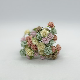 Набір трояндочок 10 мм, 10 шт, в пастельних тонах