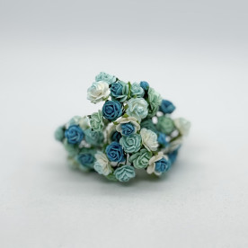 Набор розочек 10 мм, 10 шт, в голубых тонах