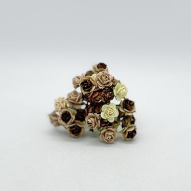 Набор розочек 10 мм, 10 шт, в коричневых тонах