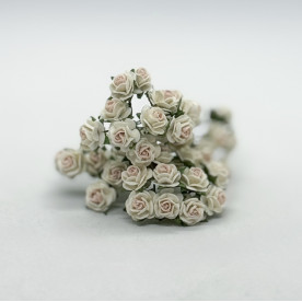 Набор розочек 10 мм, 10 шт, с розовой серединкой