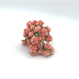 Набор розочек 10 мм, 10 шт, цвет персиковый