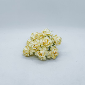 Набор розочек кремового цвета 30 мм, 5 шт
