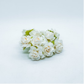 Набор розочек белого цвета 30 мм, 5 шт