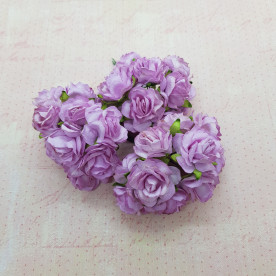 Набор розочек сиреневого цвета 30 мм, 5 шт