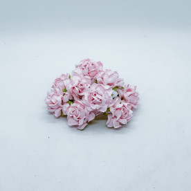 Набор розочек бледно-розового цвета 30 мм, 5 шт