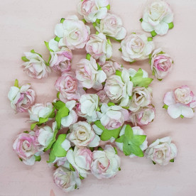 Головка цветка, нежно-розовый цвет, размер 30 мм, 1 шт.