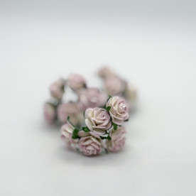 Набор розочек 20 мм, кремово-розовый, 5 шт.