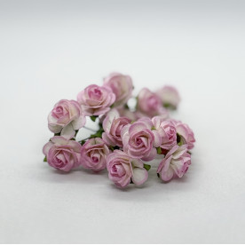 Набор розочек 20 мм, кремово-нежно-розовый, 5 шт.
