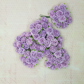 Набор диких розочек 20 мм, фиолетовый, 10 шт