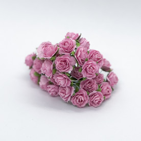 Набір диких трояндочок 20 мм, яскраво-рожевий, 10 шт