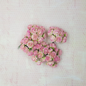 Набор диких розочек 20 мм, розовый, 10 шт