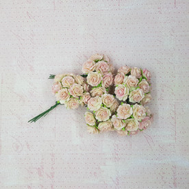 Набор диких розочек 20 мм, персик, 10 шт