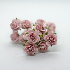 Набор розочек 25 мм, цвет пыльной розы, 5 шт.