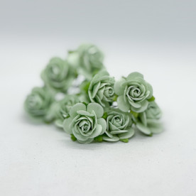 Набір трояндочок 25 мм, колір м'ятний, 5 шт.